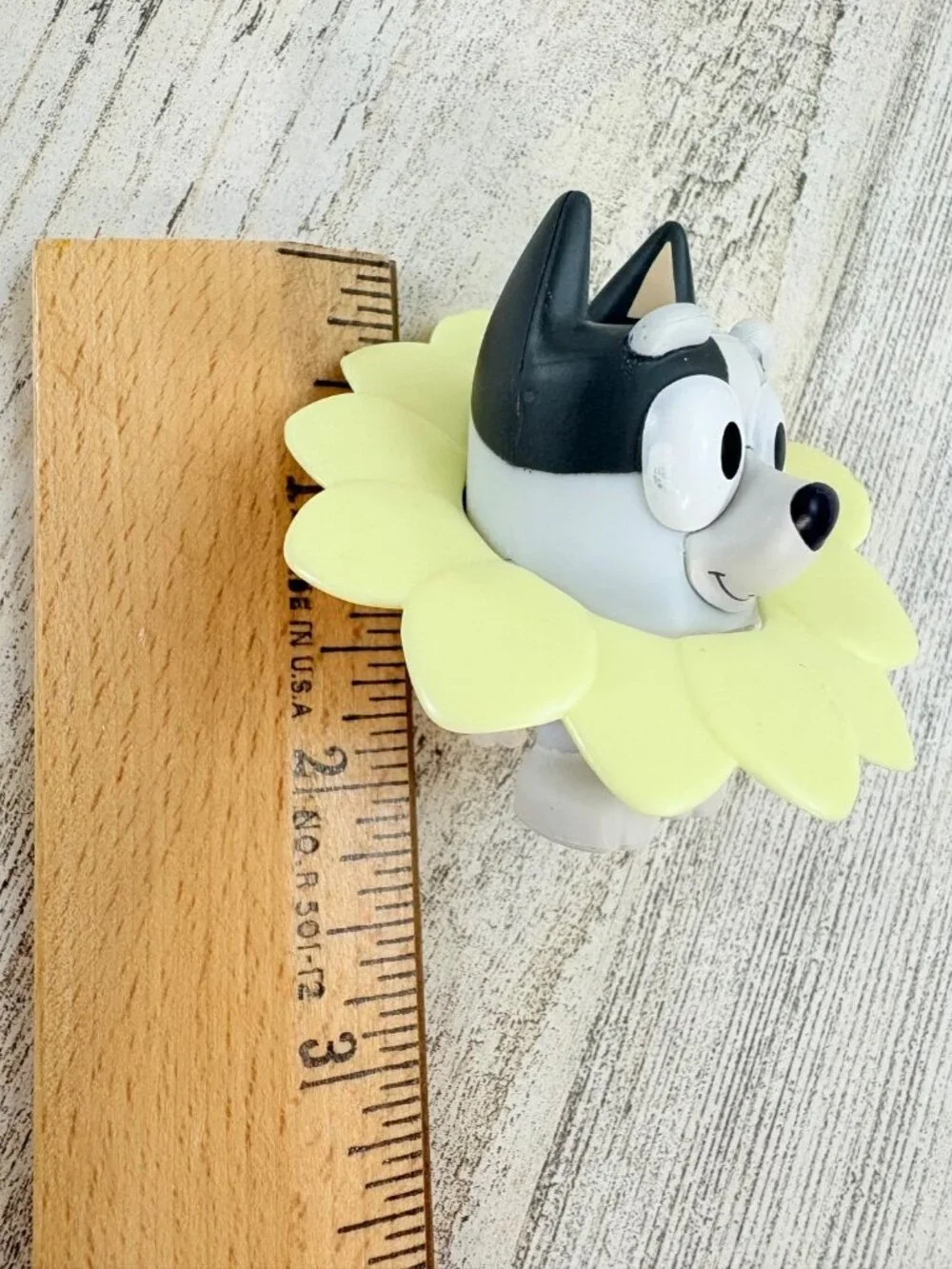 Bluey Muffin with Flower CONE of Shame Thumb Sucking Heeler Cousin Figure